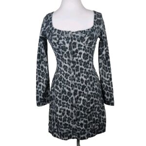 Miaou Grey Leopard Print Size M